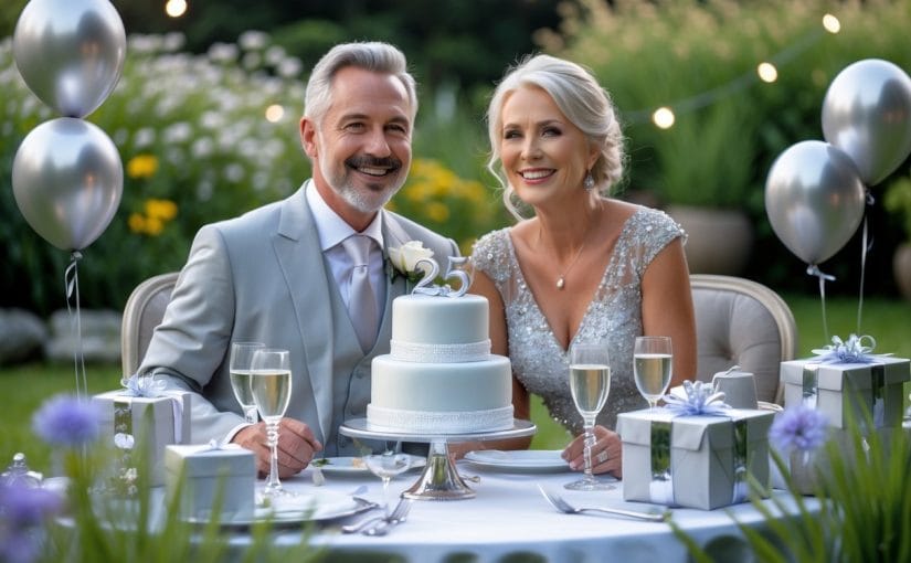 Gode gaveideer til sølvbrudeparret der holder sølvbryllup i haven